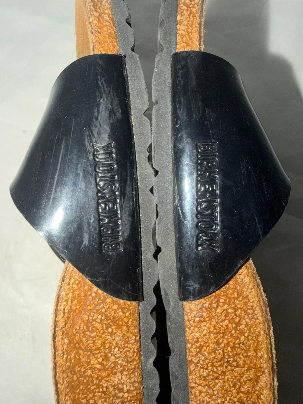 Birkenstock Black Patent Single Strap Slide Sandals Size 40
